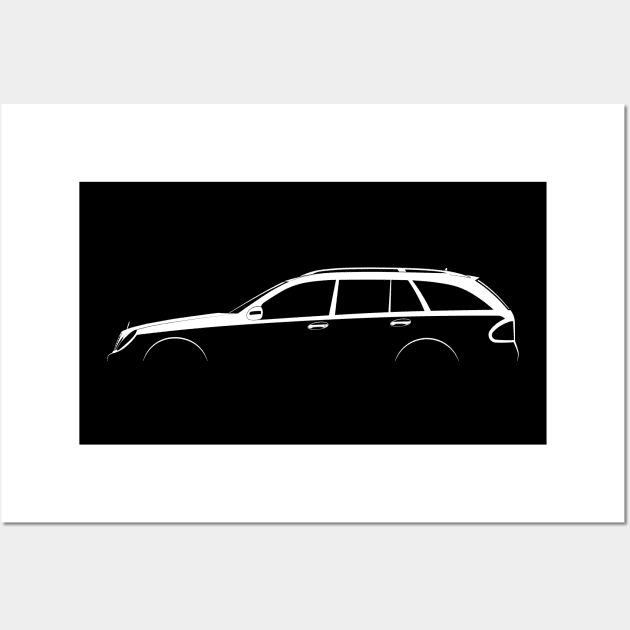 E-Class Estate (S211) Silhouette Wall Art by Car-Silhouettes